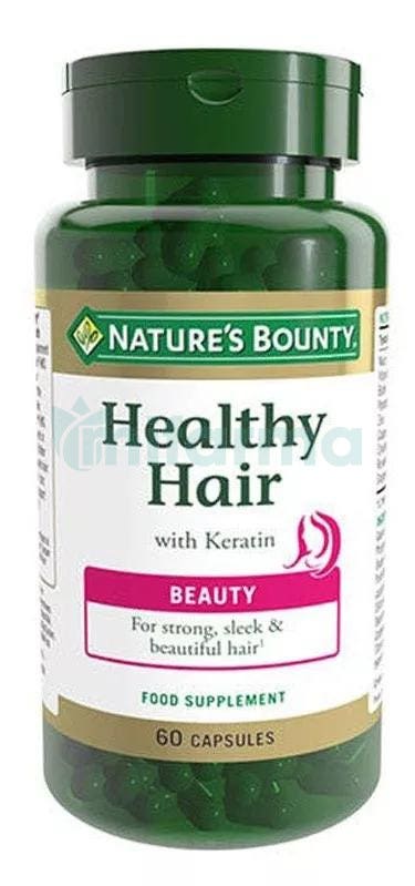 Nature's Bounty Healthy Hair con Queratina 60 Capsulas