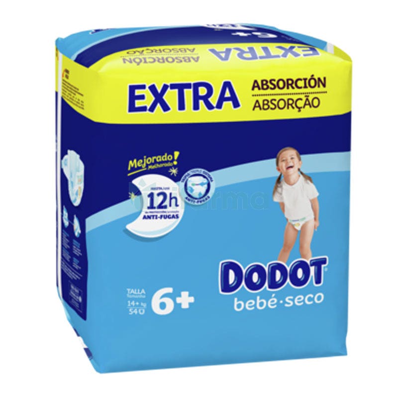 Dodot Baby-Dry Diapers Size 6+ from 14 kg 54 units
