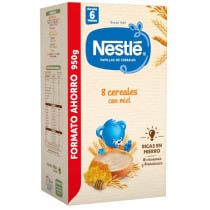 Nestle Papilla 8 Cereales con Miel 6m 950 gr
