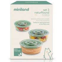Set 3 Recipientes Vidrio Naturround Chip Miniland